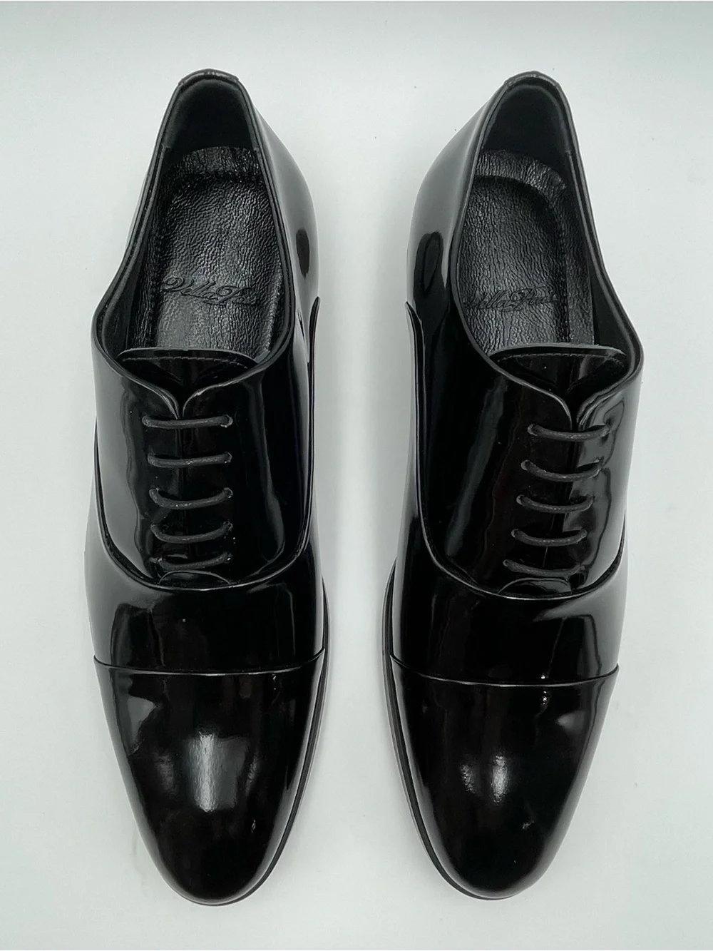 VELLAPAIS Scotland CapToe SZ 12 Black Patent Leather Oxford Dress Shoe MSRP $329